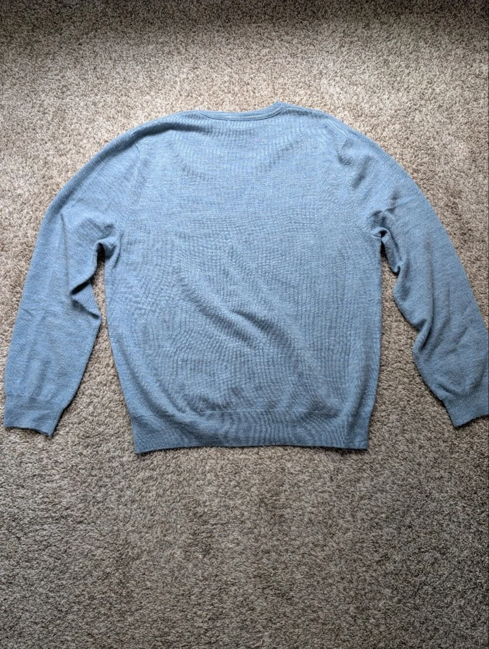 Banana Republic Merino Wool‎ V-Neck Men’s Sweater - Light Blue Sz L Classic Prep